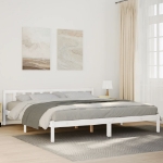 Letto Extra Lungo senza Materasso Bianco 180x220 cm in Pino