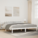 Letto Extra Lungo senza Materasso Bianco 200x210 cm in Pino