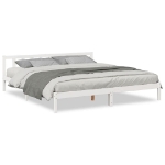 Letto Extra Lungo senza Materasso Bianco 200x210 cm in Pino