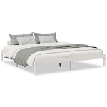 Letto Extra Lungo senza Materasso Bianco 200x220 cm in Pino