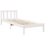 Letto Extra Lungo senza Materasso Bianco 80x220 cm in Pino