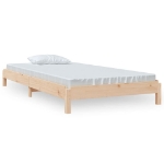 Letto Impilabile 75x190 cm in Legno Massello di Pino