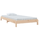 Letto Impilabile 75x190 cm in Legno Massello di Pino