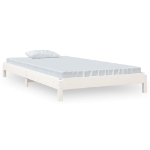 Letto Impilabile Bianco 80x200cm in Legno Massello di Pino