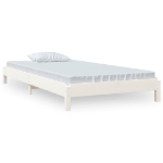 Letto Impilabile Bianco 90x190 cm in Legno Massello di Pino