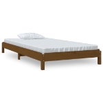 Letto Impilabile Marrone Ambra 90x190 cm Legno Massello di Pino