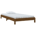 Letto Impilabile Marrone Ambra 90x190 cm Legno Massello di Pino