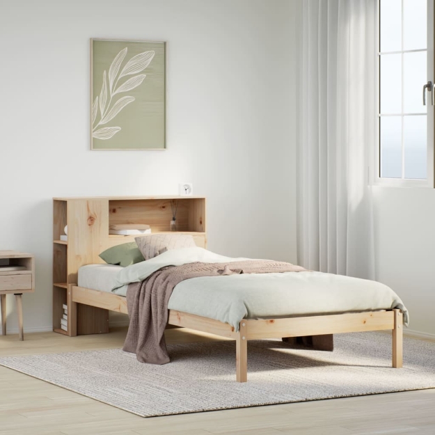 Letto Libreria senza Materasso 100x200 cm in Legno di Pino