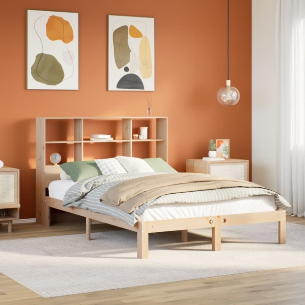 Letto Libreria senza Materasso 120x190 cm in Legno di Pino