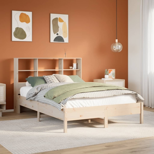 Letto Libreria senza Materasso 120x190 cm in Legno di Pino