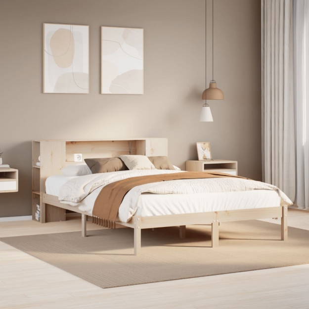 Letto Libreria senza Materasso 120x190cm Legno Massello di Pino