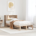 Letto Libreria senza Materasso 90x190 cm Legno Massello