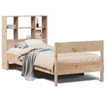 Letto Libreria senza Materasso 90x190 cm Legno Massello Pino