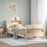 Letto Libreria senza Materasso 90x190 cm Legno Massello Pino