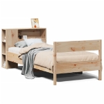 Letto Libreria senza Materasso 90x190 cm Legno Massello Pino