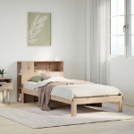 Letto Libreria senza Materasso 90x190 cm Legno Massello Pino