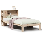 Letto Libreria senza Materasso 90x190 cm Legno Massello Pino