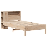 Letto Libreria senza Materasso 90x190 cm Legno Massello Pino