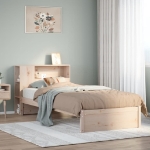 Letto Libreria senza Materasso 90x190 cm Legno Massello Pino