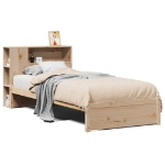 Letto Libreria senza Materasso 90x190 cm Legno Massello Pino