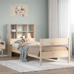 Letto Libreria senza Materasso 90x200 cm Legno Massello Pino