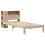 Letto Libreria senza Materasso 90x200 cm Legno Massello Pino