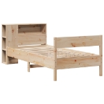 Letto Libreria senza Materasso 90x200 cm Legno Massello Pino