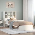 Letto Libreria senza Materasso Bianco 100x200 cm Legno di Pino