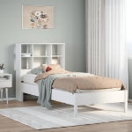 Letto Libreria senza Materasso Bianco 100x200 cm Legno di Pino