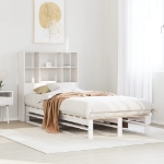 Letto Libreria senza Materasso Bianco 100x200 cm Legno Massello