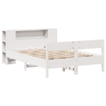 Letto Libreria senza Materasso Bianco 120x190 cm Legno di Pino