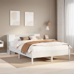 Letto Libreria senza Materasso Bianco 120x190 cm Legno di Pino