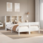 Letto Libreria senza Materasso Bianco 120x190 cm Legno di Pino