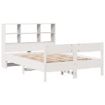 Letto Libreria senza Materasso Bianco 120x190 cm Legno di Pino