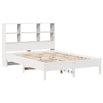 Letto Libreria senza Materasso Bianco 120x190 cm Legno di Pino