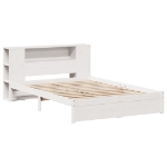 Letto Libreria senza Materasso Bianco 120x200 cm Legno di Pino