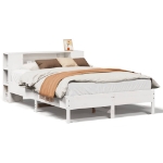 Letto Libreria senza Materasso Bianco 135x190 cm Legno di Pino