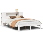 Letto Libreria senza Materasso Bianco 135x190 cm Legno di Pino