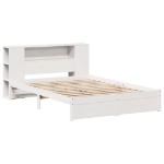 Letto Libreria senza Materasso Bianco 135x190 cm Legno di Pino