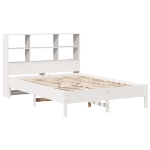 Letto Libreria senza Materasso Bianco 135x190 cm Legno di Pino