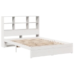 Letto Libreria senza Materasso Bianco 135x190 cm Legno di Pino