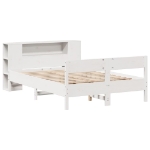 Letto Libreria senza Materasso Bianco 135x190 cm Legno di Pino