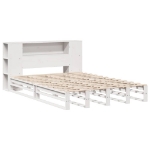 Letto Libreria senza Materasso Bianco 135x190 cm Legno Massello