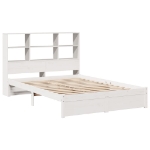 Letto Libreria senza Materasso Bianco 140x190 cm Legno di Pino