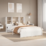 Letto Libreria senza Materasso Bianco 140x200 cm Legno di Pino