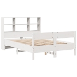 Letto Libreria senza Materasso Bianco 140x200 cm Legno di Pino