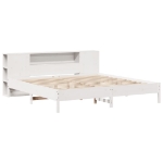 Letto Libreria senza Materasso Bianco 200x200 cm Legno di Pino