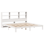 Letto Libreria senza Materasso Bianco 200x200 cm Legno di Pino