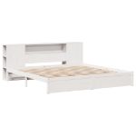 Letto Libreria senza Materasso Bianco 200x200 cm Legno di Pino