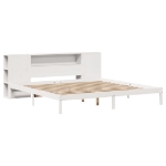 Letto Libreria senza Materasso Bianco 200x200 cm Legno di Pino